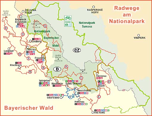 Cyklotrasy v Bavorském lese a na Šumavě